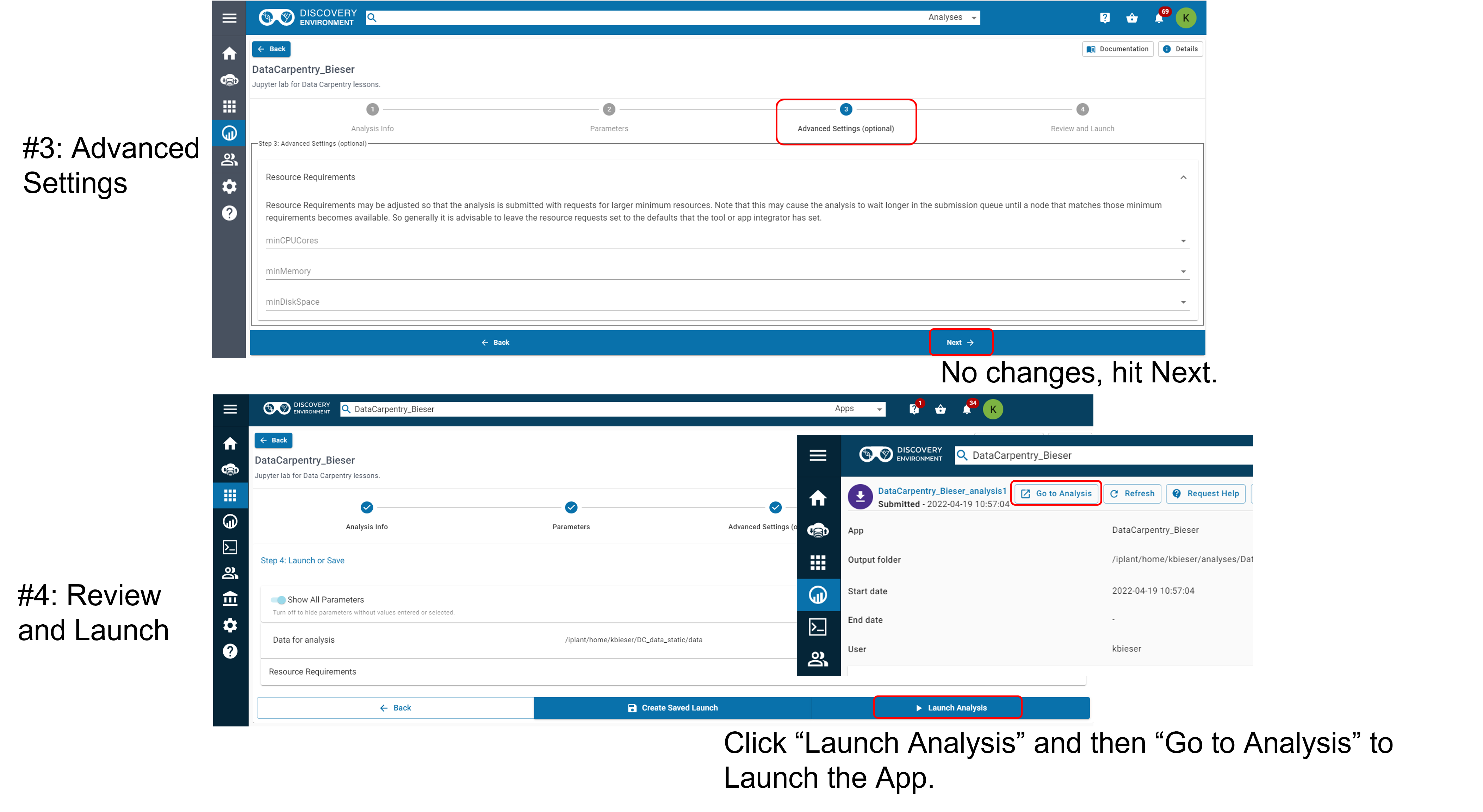 Image of Launching Analyses