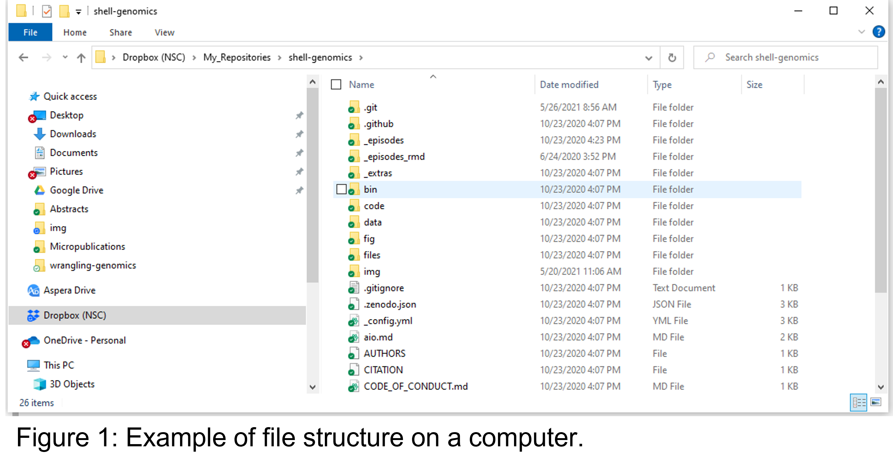 Image of file directories